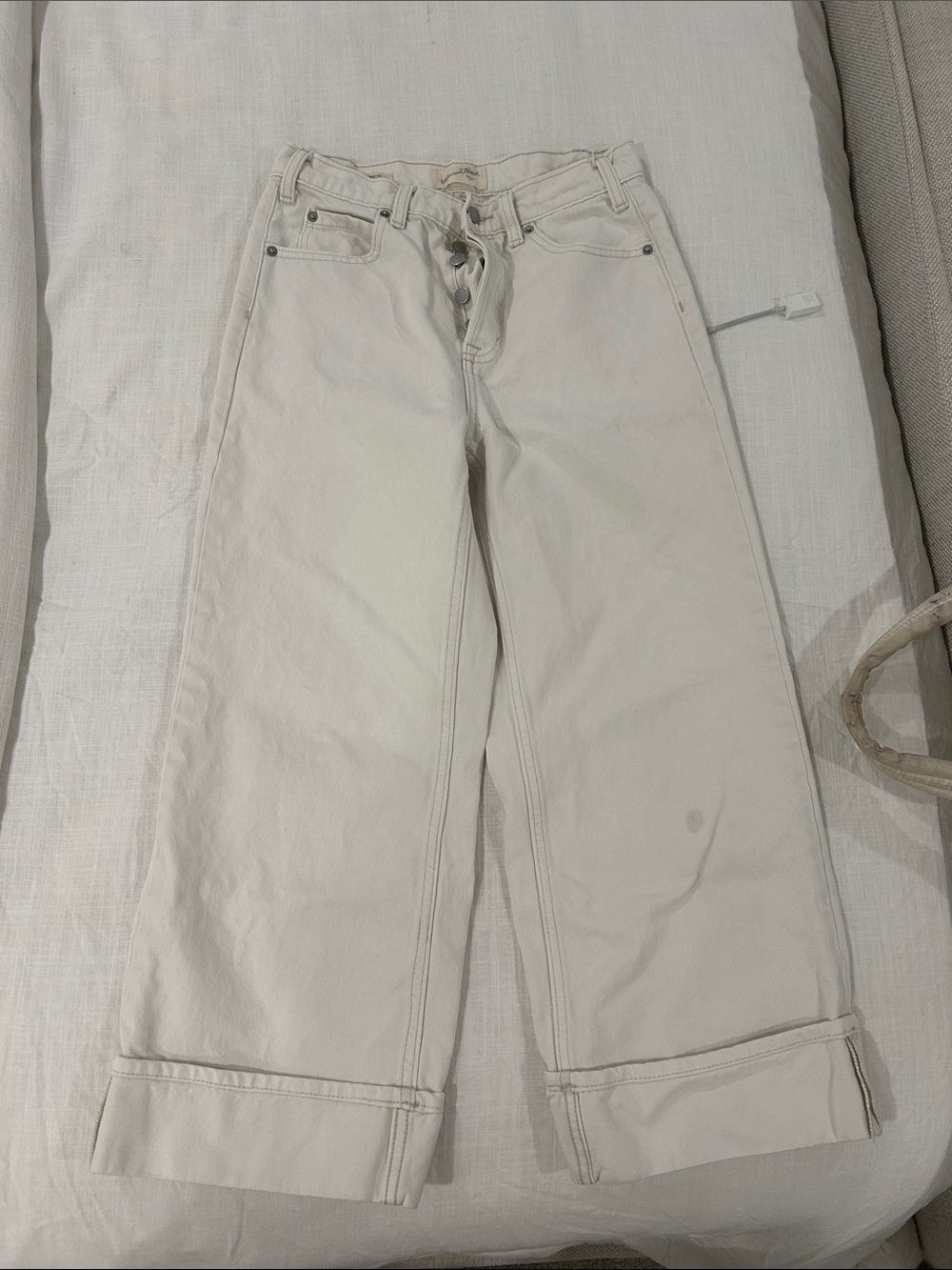 Women's Wide-Leg Jeans — Cream